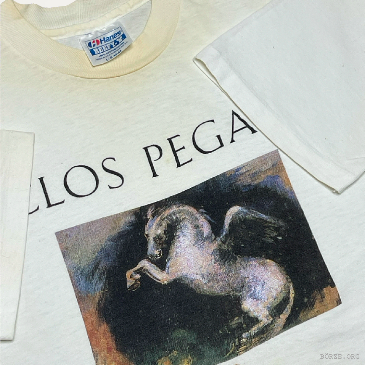 1991 ODILON REDON 'PEGASE' CLOS PEGASE NAPA VALLEY ART WINE SINGLE STITCH HANES VINTAGE T-SHIRT LARGE