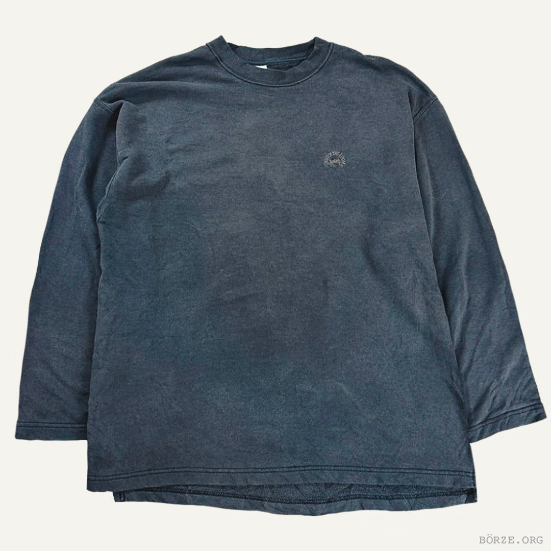 1990s FOTL EU PLAIN SUN FADED BLACK LOOPBACK JERSEY SWEATSHIRT XL+