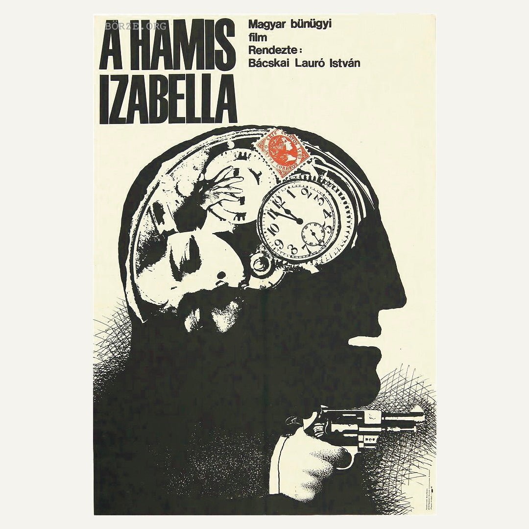 1968 A HAMIS IZABELLA OFFSET LITHOGRAPH FILM POSTER JÓZSEF FINTA