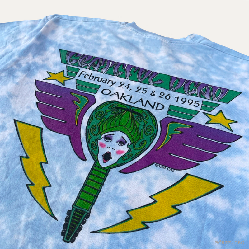 1995 GRATEFUL DEAD OAKLAND MARDI GRAS FEBRUARY SHOWS T-SHIRT XL