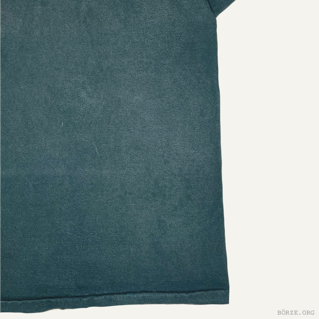 1990s USA FOTL SUN FADED PLAIN BLACK BLANK VINTAGE T-SHIRT L/XL
