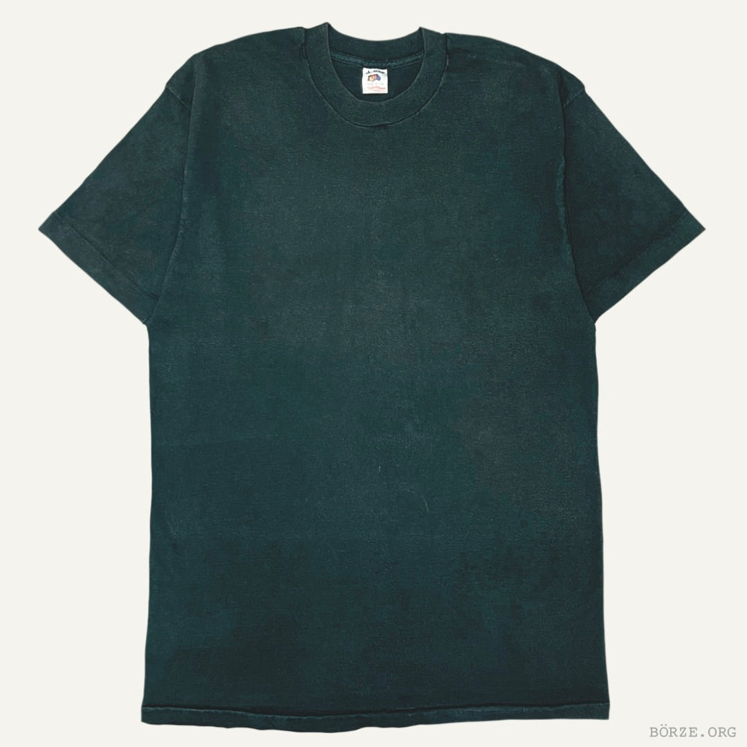 1990s USA FOTL SUN FADED PLAIN BLACK BLANK VINTAGE T-SHIRT L/XL