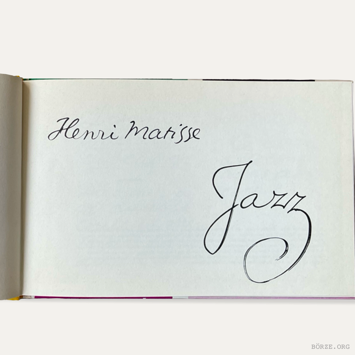 1960 HENRY MATISSE ‘JAZZ’ LITHOGRAPH PIPER-BÜCHEREI NO. 115 MOMA COLLECTOR ART BOOK