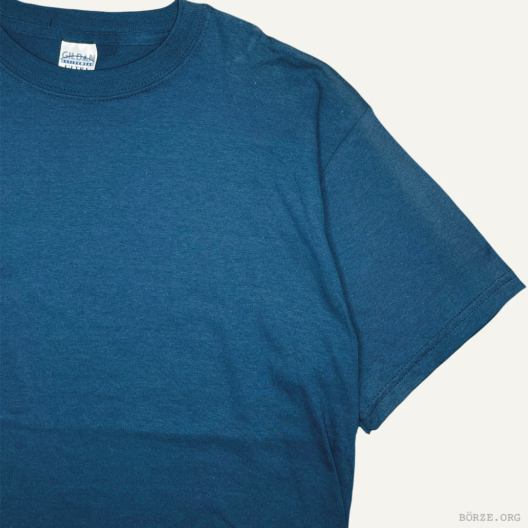 Late 1990s GILDAN ULTRA COTTON CHARCOAL BLUE VINTAGE PLAIN BLANK T-SHIRT M/L